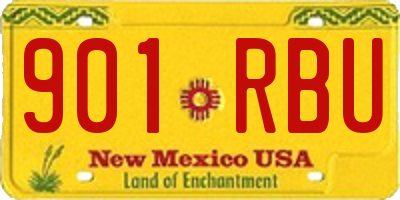 NM license plate 901RBU