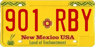 NM license plate 901RBY