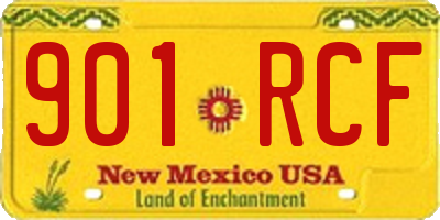 NM license plate 901RCF