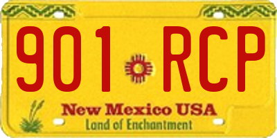 NM license plate 901RCP