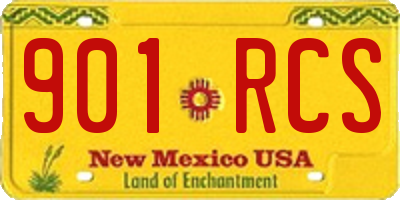 NM license plate 901RCS