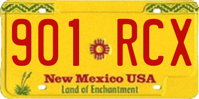 NM license plate 901RCX