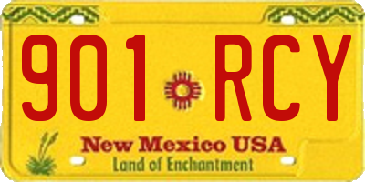 NM license plate 901RCY