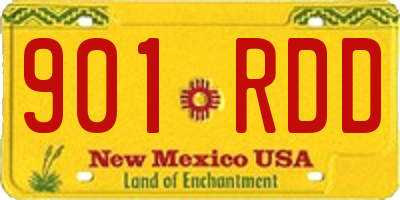 NM license plate 901RDD