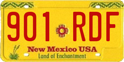 NM license plate 901RDF