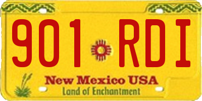 NM license plate 901RDI