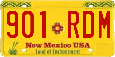 NM license plate 901RDM
