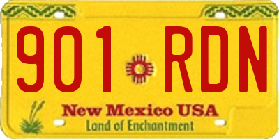 NM license plate 901RDN