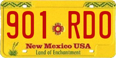 NM license plate 901RDO