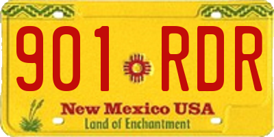 NM license plate 901RDR