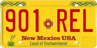 NM license plate 901REL