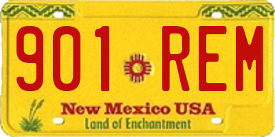 NM license plate 901REM