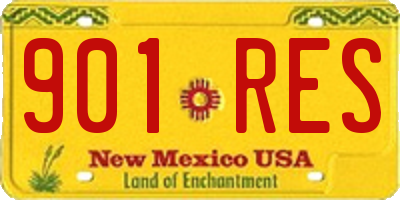 NM license plate 901RES