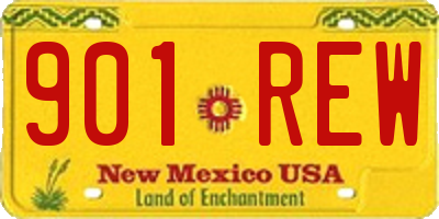 NM license plate 901REW