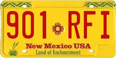 NM license plate 901RFI