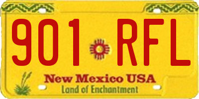 NM license plate 901RFL