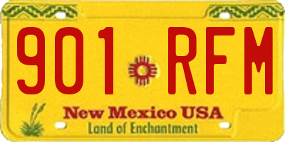 NM license plate 901RFM