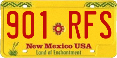 NM license plate 901RFS
