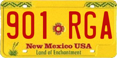 NM license plate 901RGA
