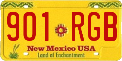 NM license plate 901RGB