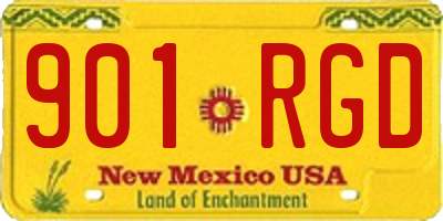 NM license plate 901RGD