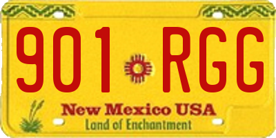 NM license plate 901RGG