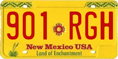 NM license plate 901RGH