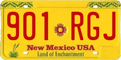 NM license plate 901RGJ