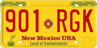 NM license plate 901RGK