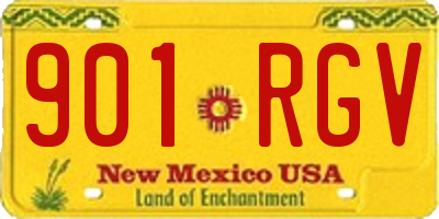 NM license plate 901RGV