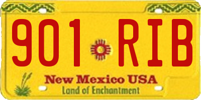 NM license plate 901RIB