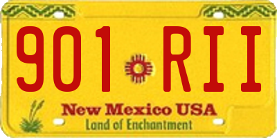NM license plate 901RII