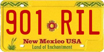 NM license plate 901RIL