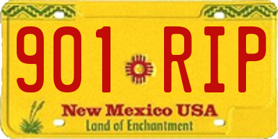 NM license plate 901RIP