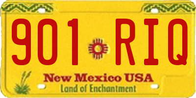 NM license plate 901RIQ