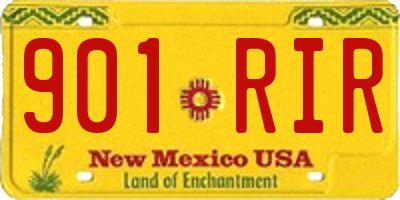 NM license plate 901RIR