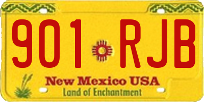 NM license plate 901RJB