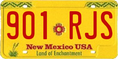 NM license plate 901RJS