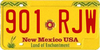NM license plate 901RJW