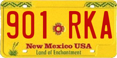 NM license plate 901RKA