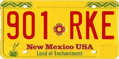 NM license plate 901RKE