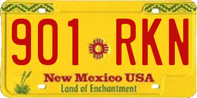 NM license plate 901RKN