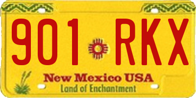 NM license plate 901RKX