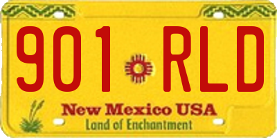 NM license plate 901RLD