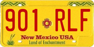 NM license plate 901RLF