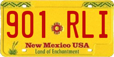 NM license plate 901RLI