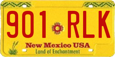 NM license plate 901RLK