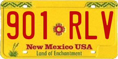 NM license plate 901RLV
