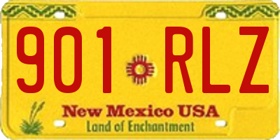NM license plate 901RLZ