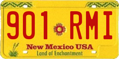NM license plate 901RMI